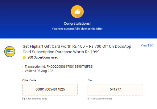 MagicPin App- Buy Rs1000 Amazon/Flipkart Gift Card at Rs920 only - A2Y