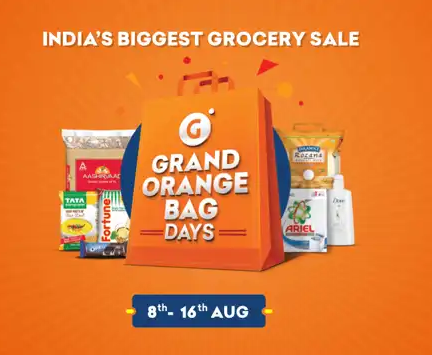 Grofers Grand Orange Bag Days 2020  Best Discounts and Cashbacks 8th   16th Aug