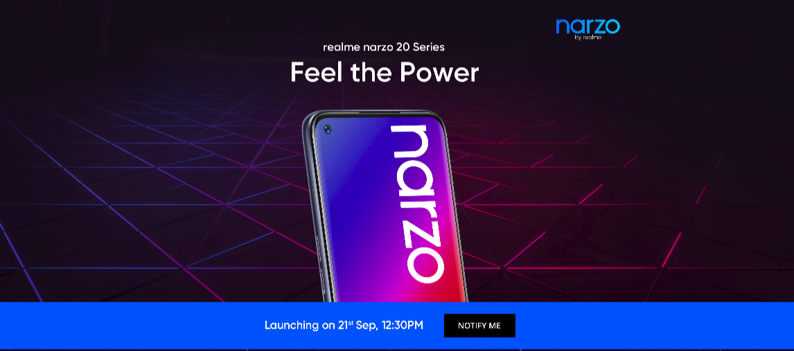 Realme Narzo 20 Series Launch in India - Arriving On September 21