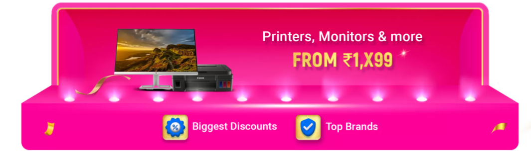 Big Billion Days Offers on Printers, Monitors & More