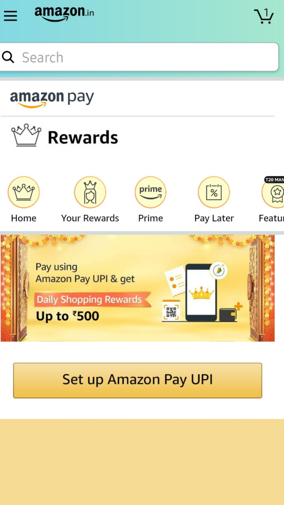 Amazon Pay UPI cashback offer