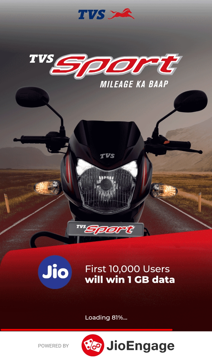Get 1 GB FREE Jio Data on Booking of TVS Ride