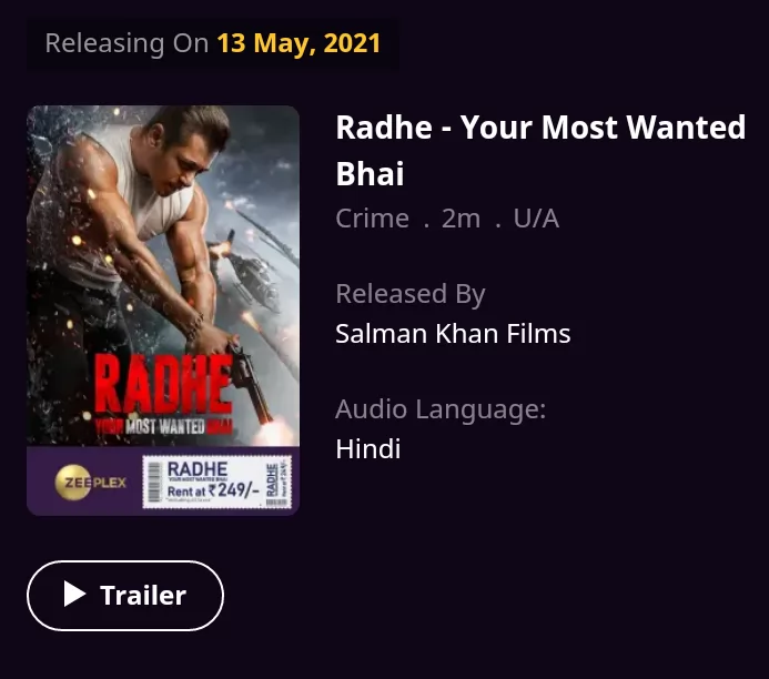 watch radhe movie free