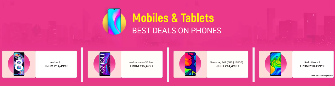 Flipkart Shop From Home Days Offers on Mobiles & Tablets