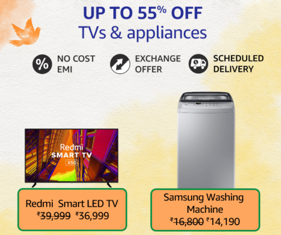 Get upto 60% OFF on TV & Appliances