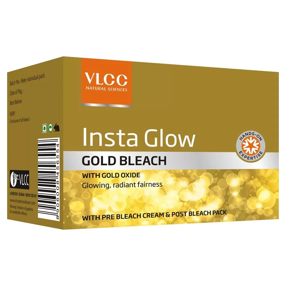 VLCC Insta Glow Gold Bleach (वी एल सी सी इंस्टा ग्लो गोल्ड ब्लीच)