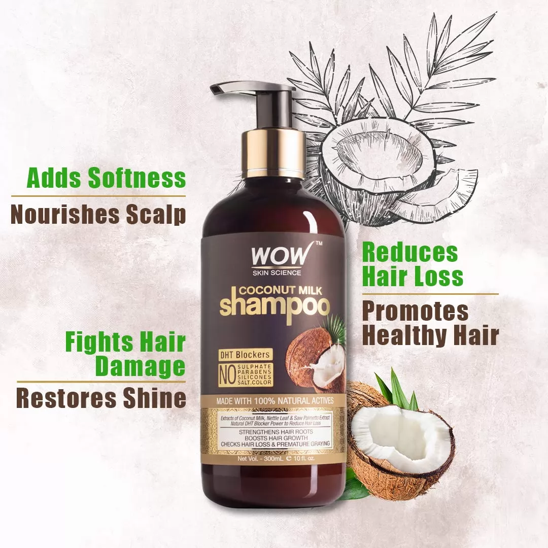 वाओ स्किन साइंस कोकोनेट मिल्क शैम्पू (Wow Skin Science Coconut Milk Shampoo)
