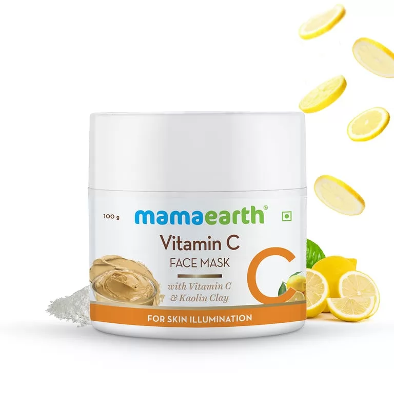 मामाअर्थ विटामिन सी फेस मास्क विथ विटामिन सी एंड केओलिन क्ले [Mamaearth Vitamin C Face Mask With Vitamin C and Kaolin Clay]