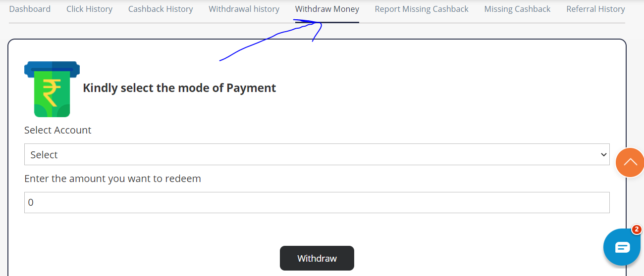 withdraw money