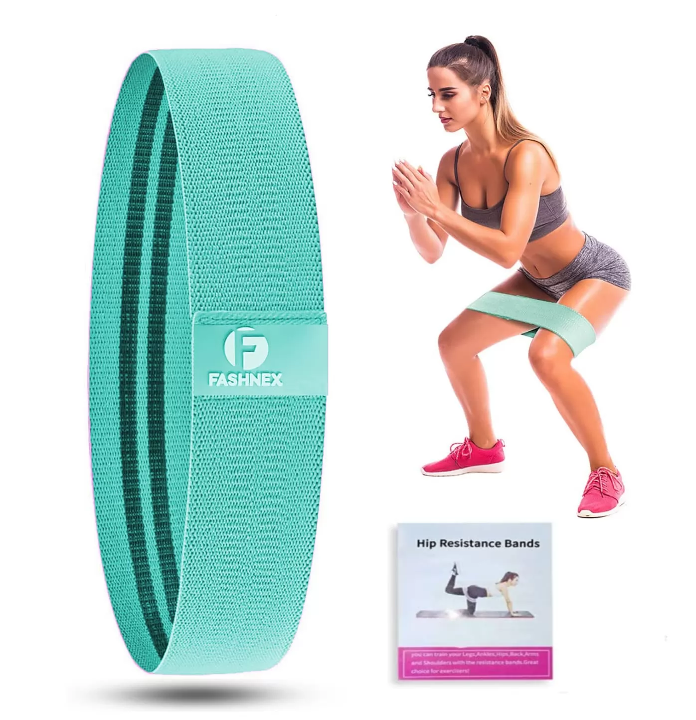 Fashnex Resistance Band with Exercise Bands Workout Guide