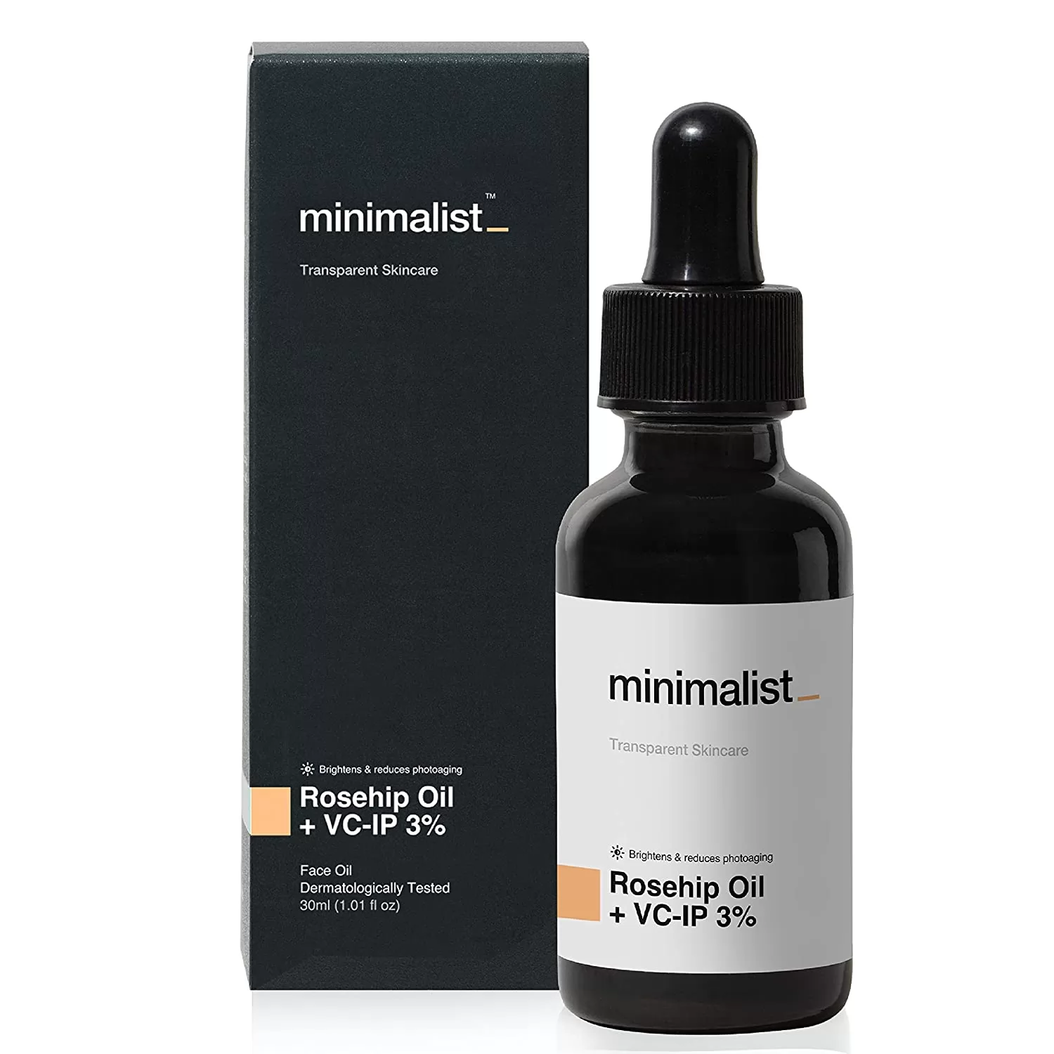 Minimalist Pure Rosehip Oil with Vitamin C Face Serum
