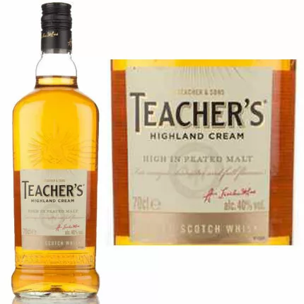 9. Teacher’s Highland Cream Blended Scotch 