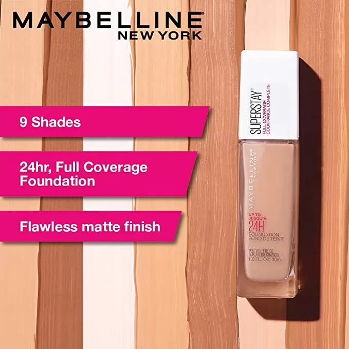 Maybelline New York 24H Full Coverage Liquid Foundation
