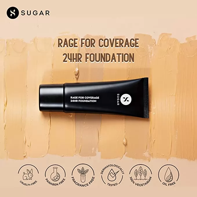 SUGAR Cosmetics Rage For Coverage 24Hr Foundation