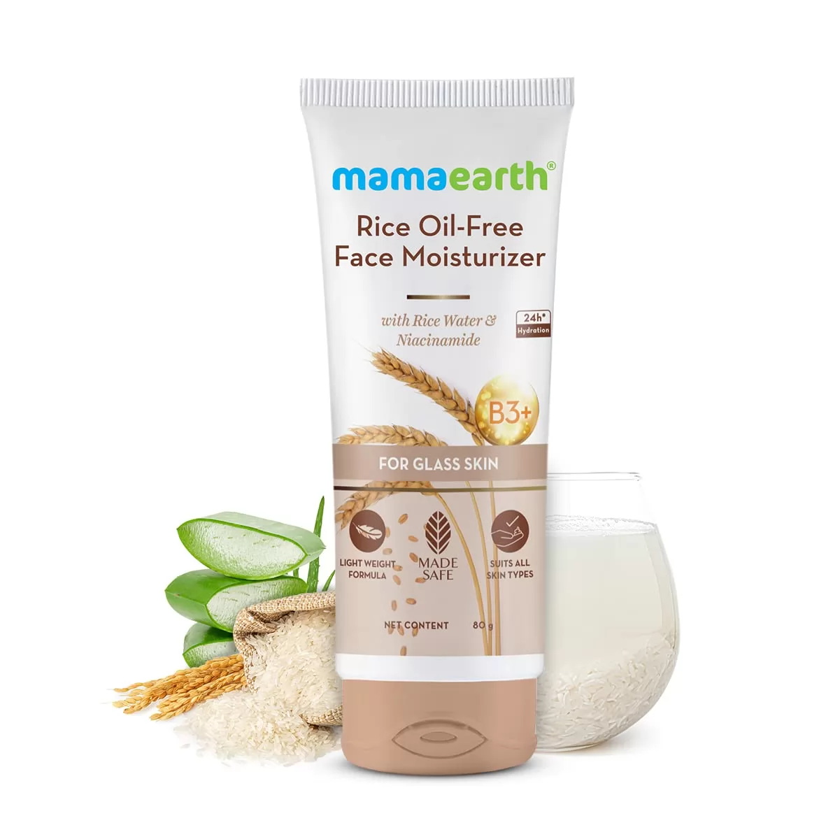 मामा-अर्थ राइस ऑयल-फ्री फेस मॉइस्चराइजर [Mamaearth Rice Oil-Free Face Moisturiser]