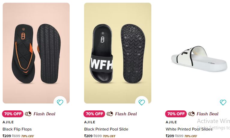 Ajile Slippers At Just Rs.9 - Incl 