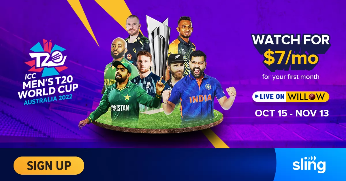 Watch ICC T20 Men’s World Cup 2022 at the Best Price On Sling TV