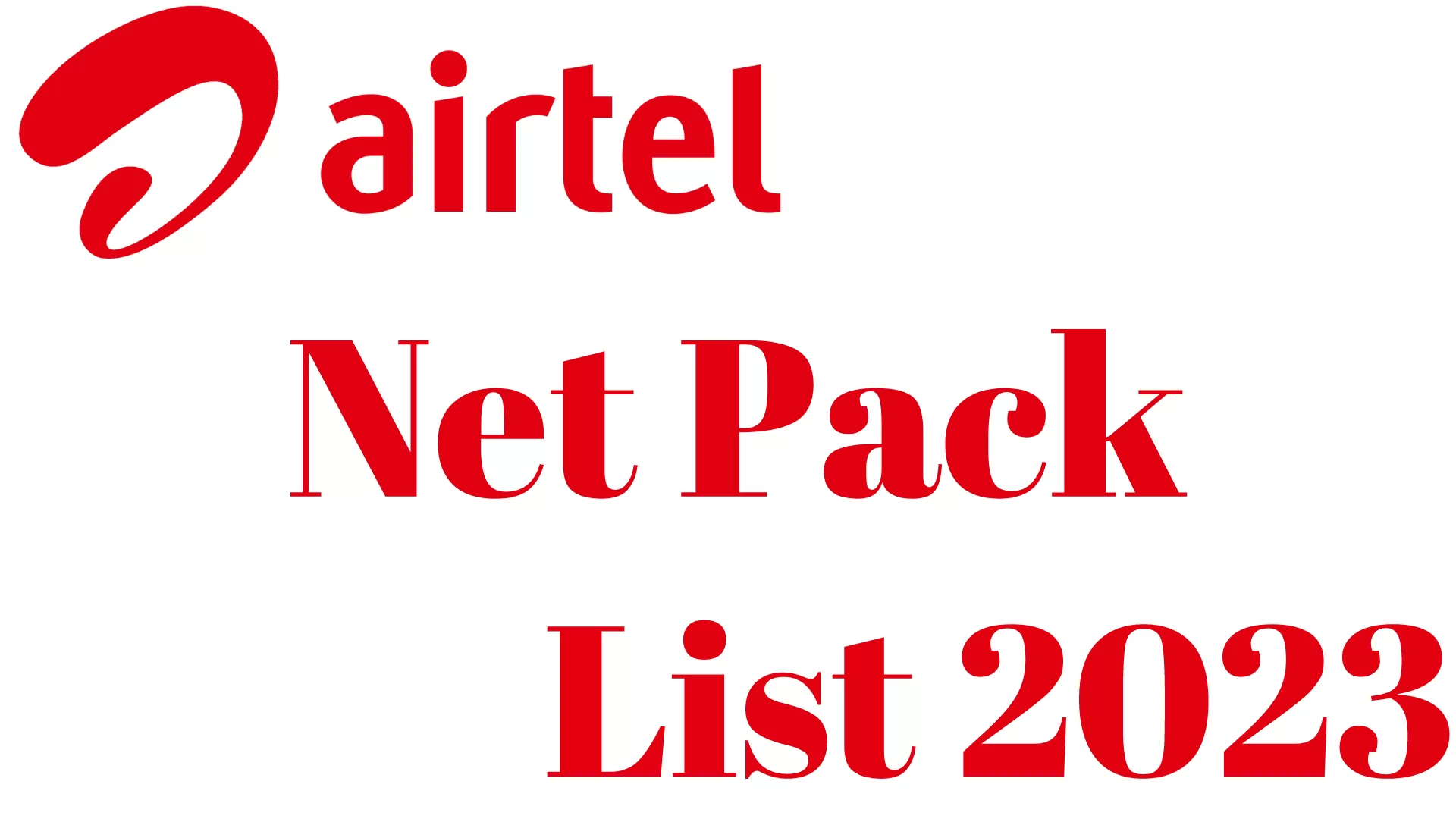Airtel Net Pack List 2023 