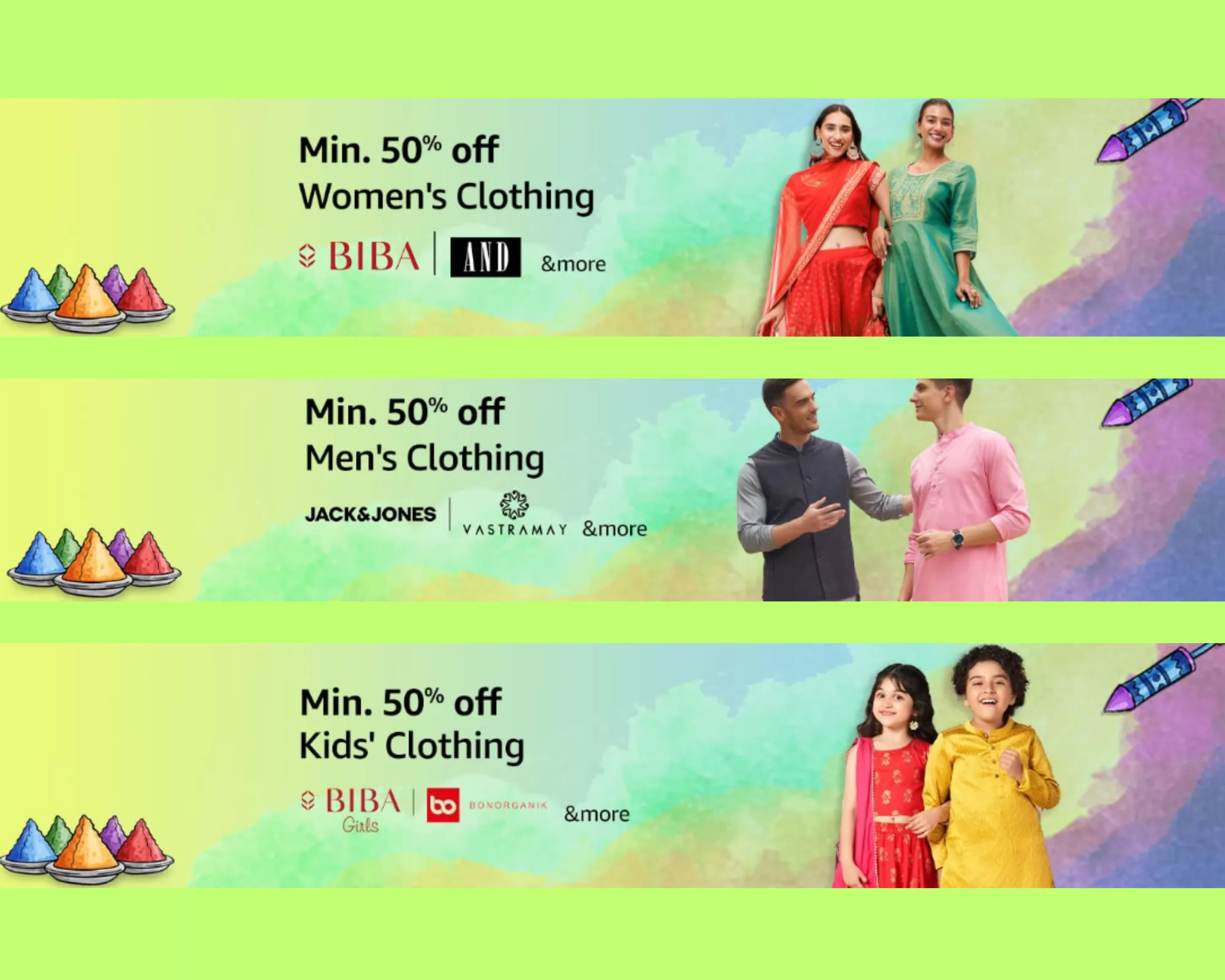 Amazon Holi Offer on Clothing 