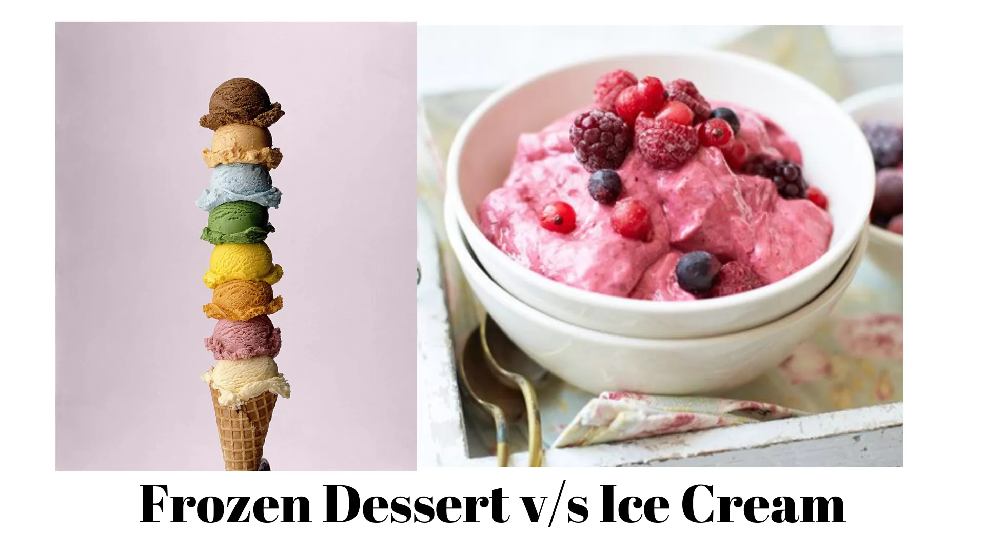 Frozen Dessert v/s Ice Cream