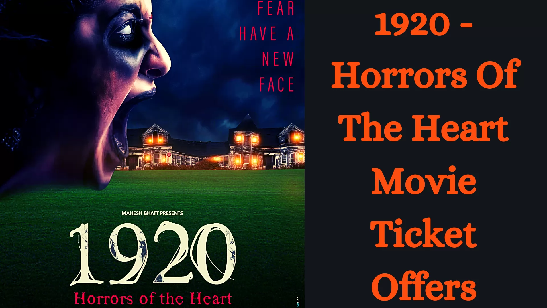 1920 - Horrors Of The Heart Movie Ticket Offers