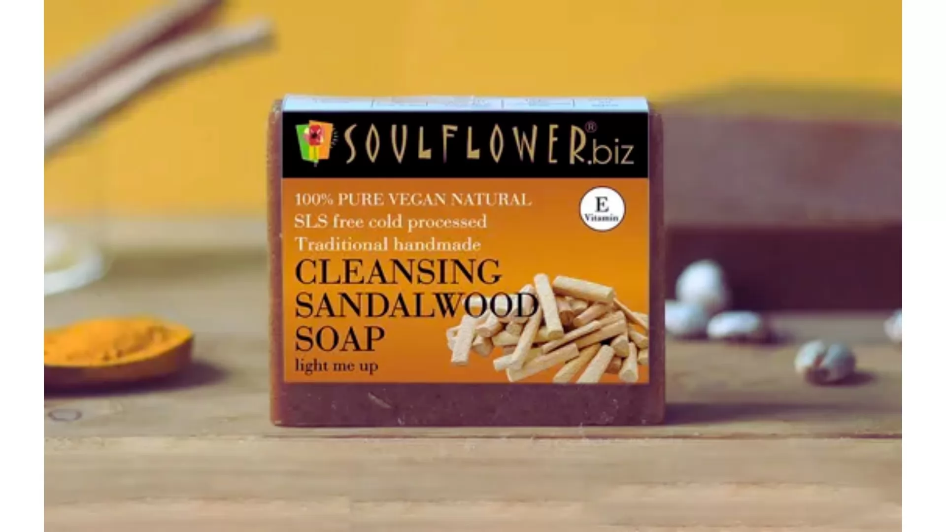 Soulflower Cleansing Sandalwood Soap