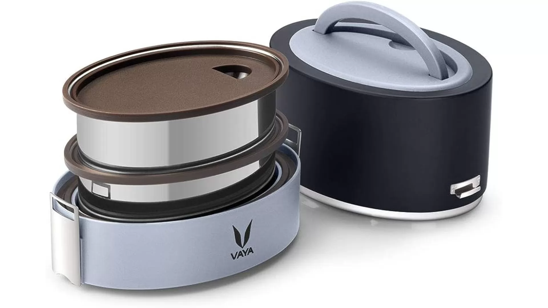 Vaya Tyffyn Polished Stainless Steel Lunch Box