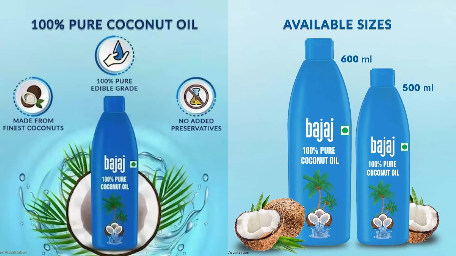 Bajaj 100% Pure Coconut Oil 