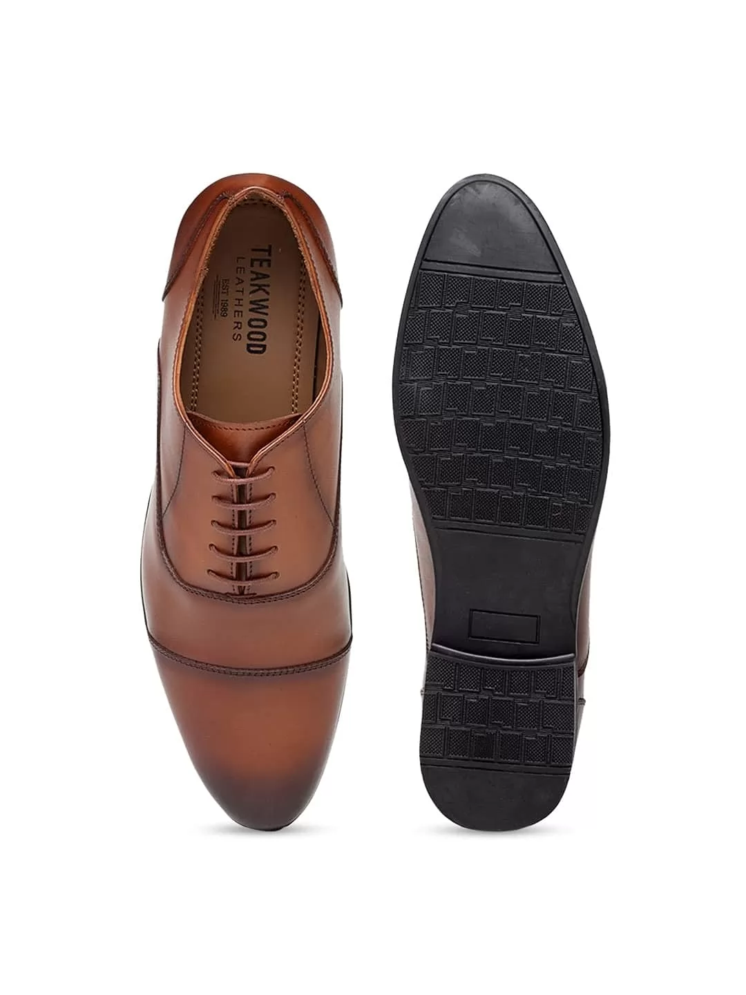  Teakwood Genuine Leather Formal Oxford Office Shoes for Mens