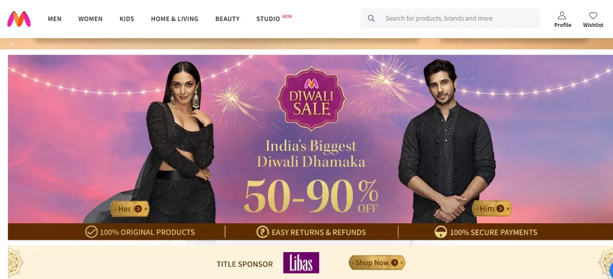 Myntra Fashion Sale For Diwali 2023