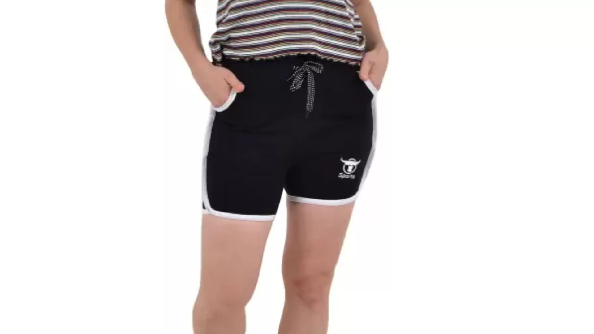 Threadx Solid Women Black Boxer Shorts