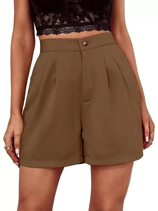 Aahwan Women's & Girls' Solid Slant Pocket Wide Leg Shorts