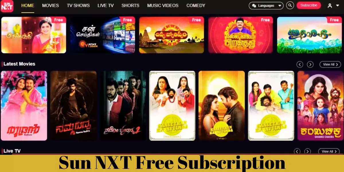 Sun NXT Free Subscription