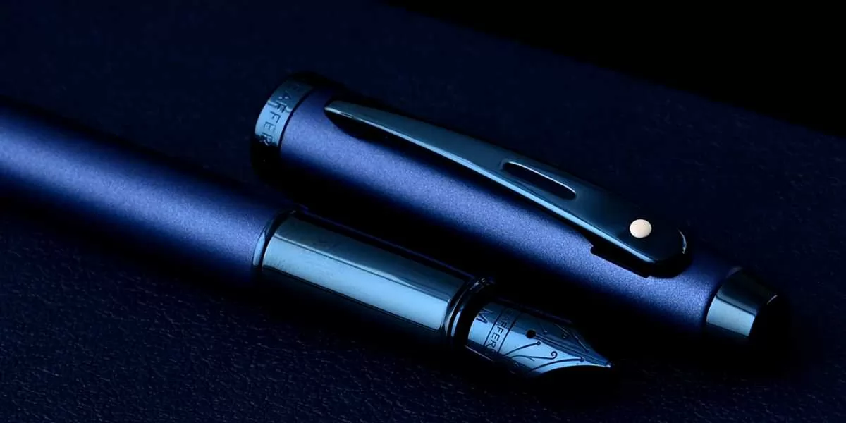 Sheaffer 100 9371 Satin Blue Fountain Pen