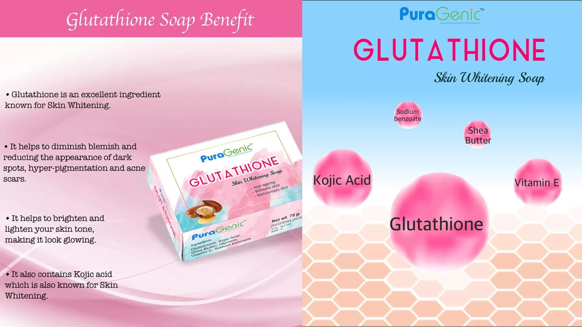 Puragenic Glutathione Skin Whitening Soap