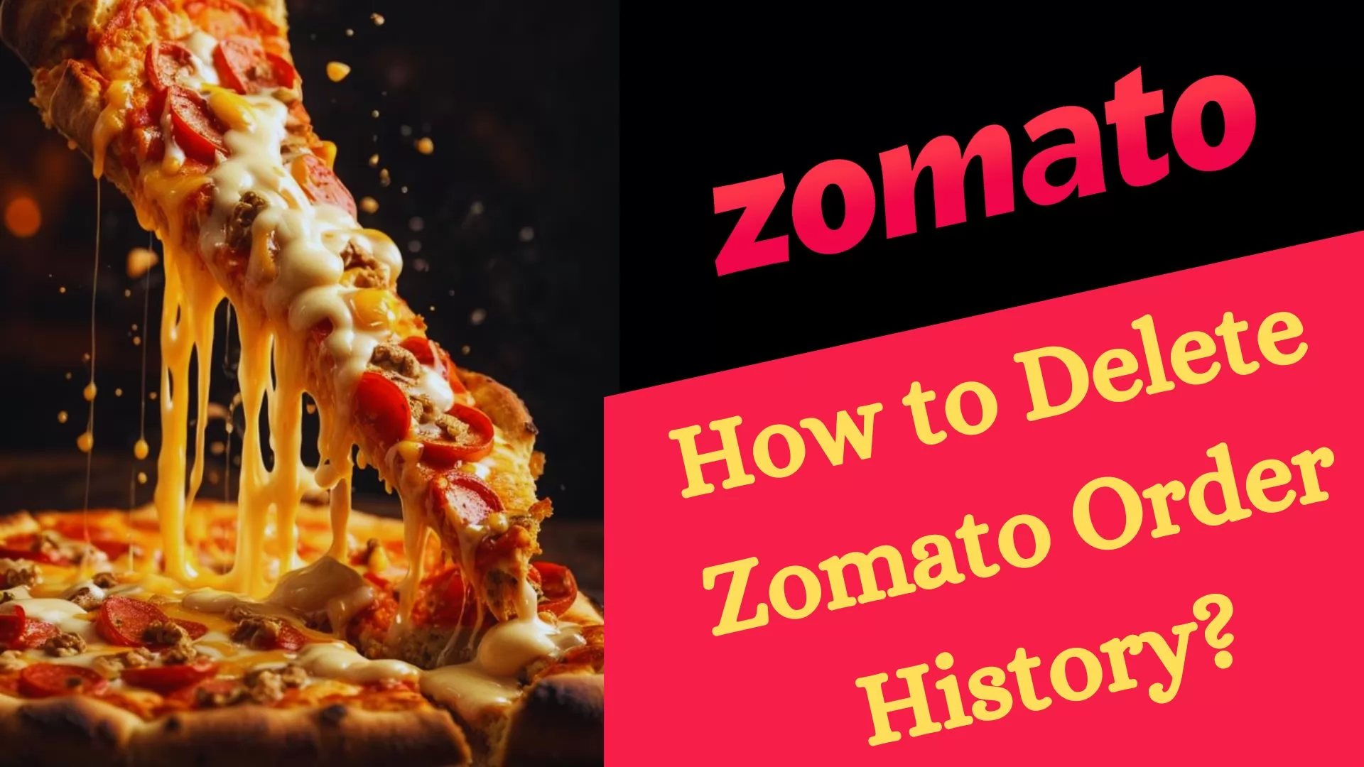 How to Delete Zomato Order History