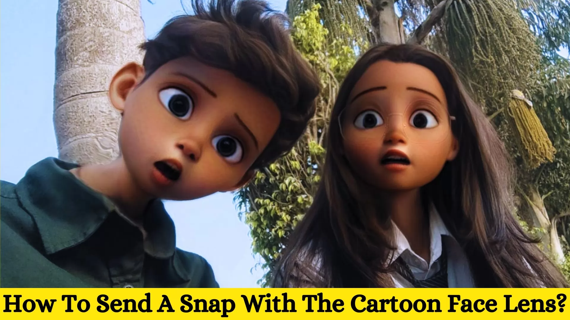 How To Send A Snap With The Cartoon Face Lens