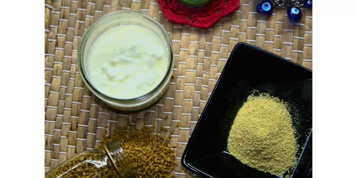 Curd and Fenugreek for Damaged Hair