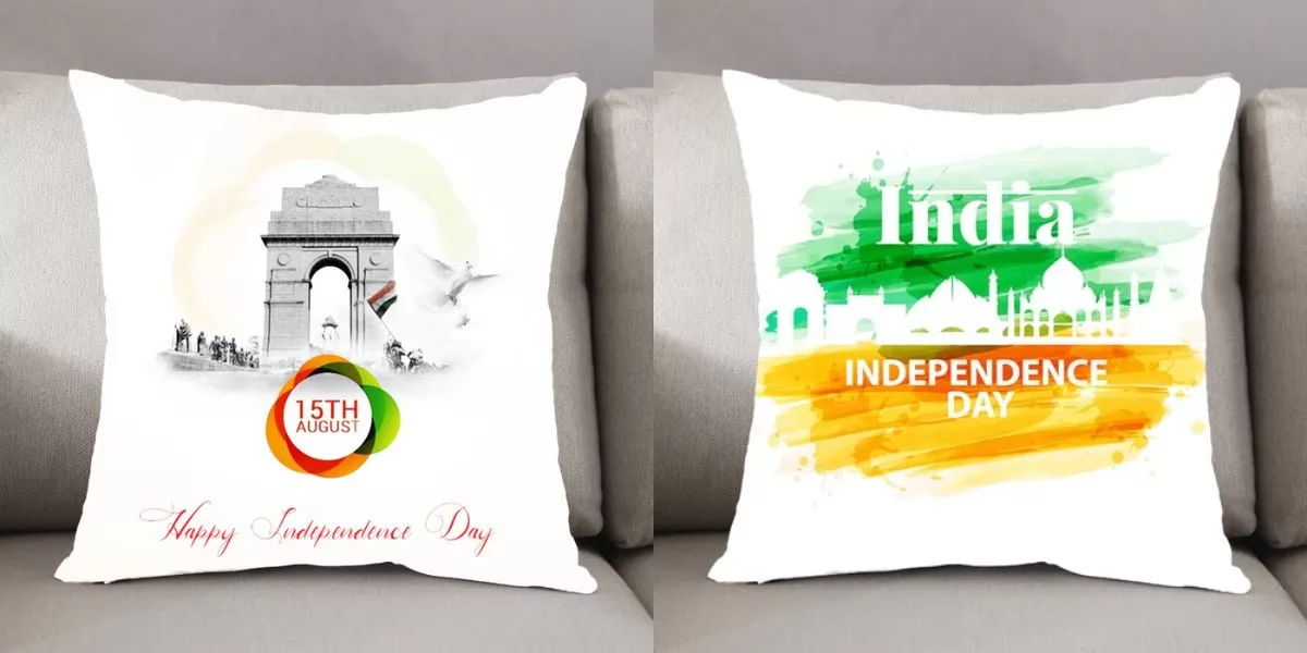 11. Cushion showing Indian Culture