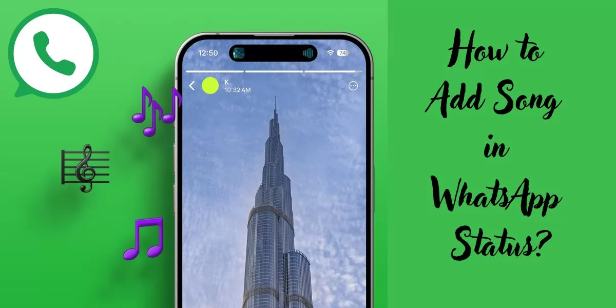 how to add song in WhatsApp status