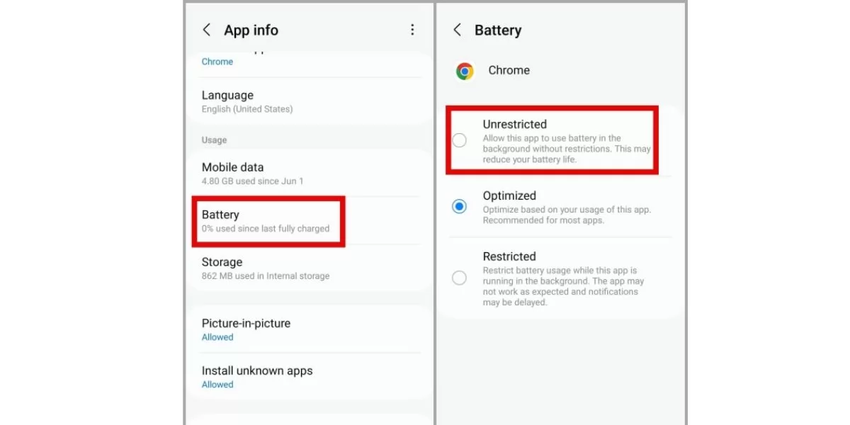  Allow Unrestricted Battery Usage 