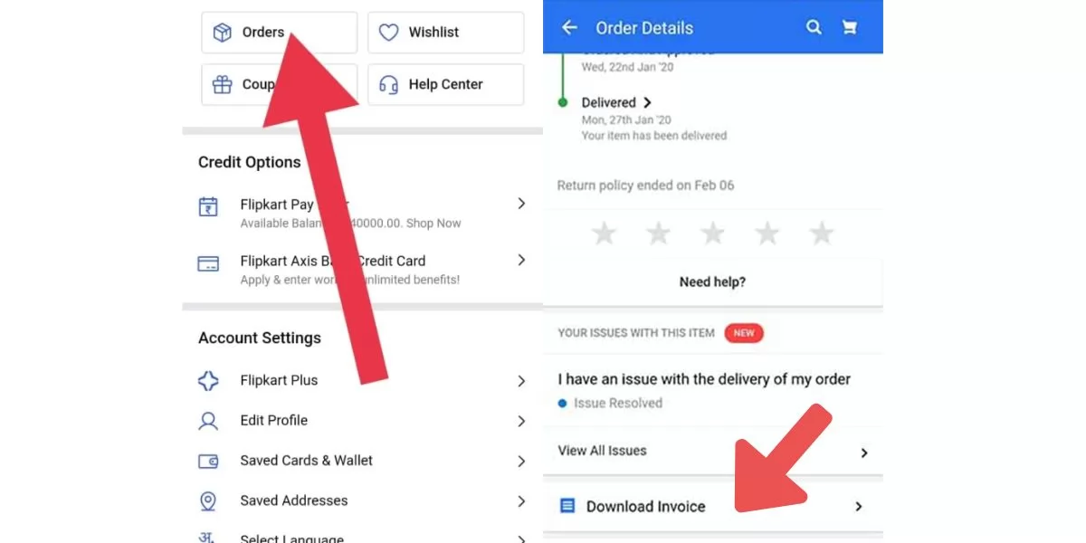 How to Download Invoice from Flipkart in Mobile? 