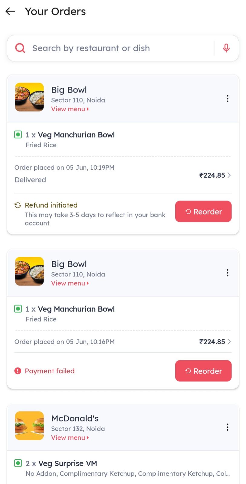 Zomato Order