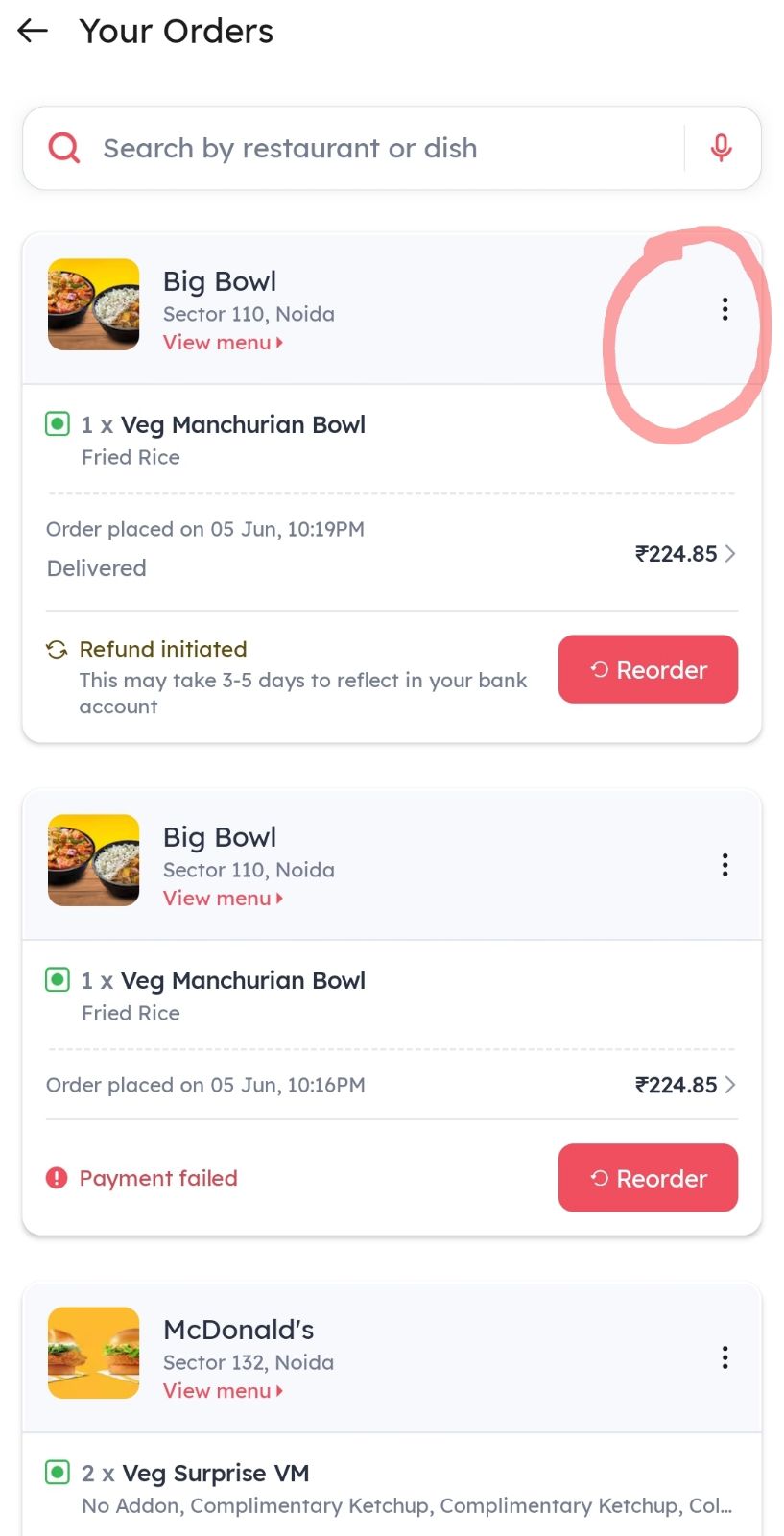 Zomato Order