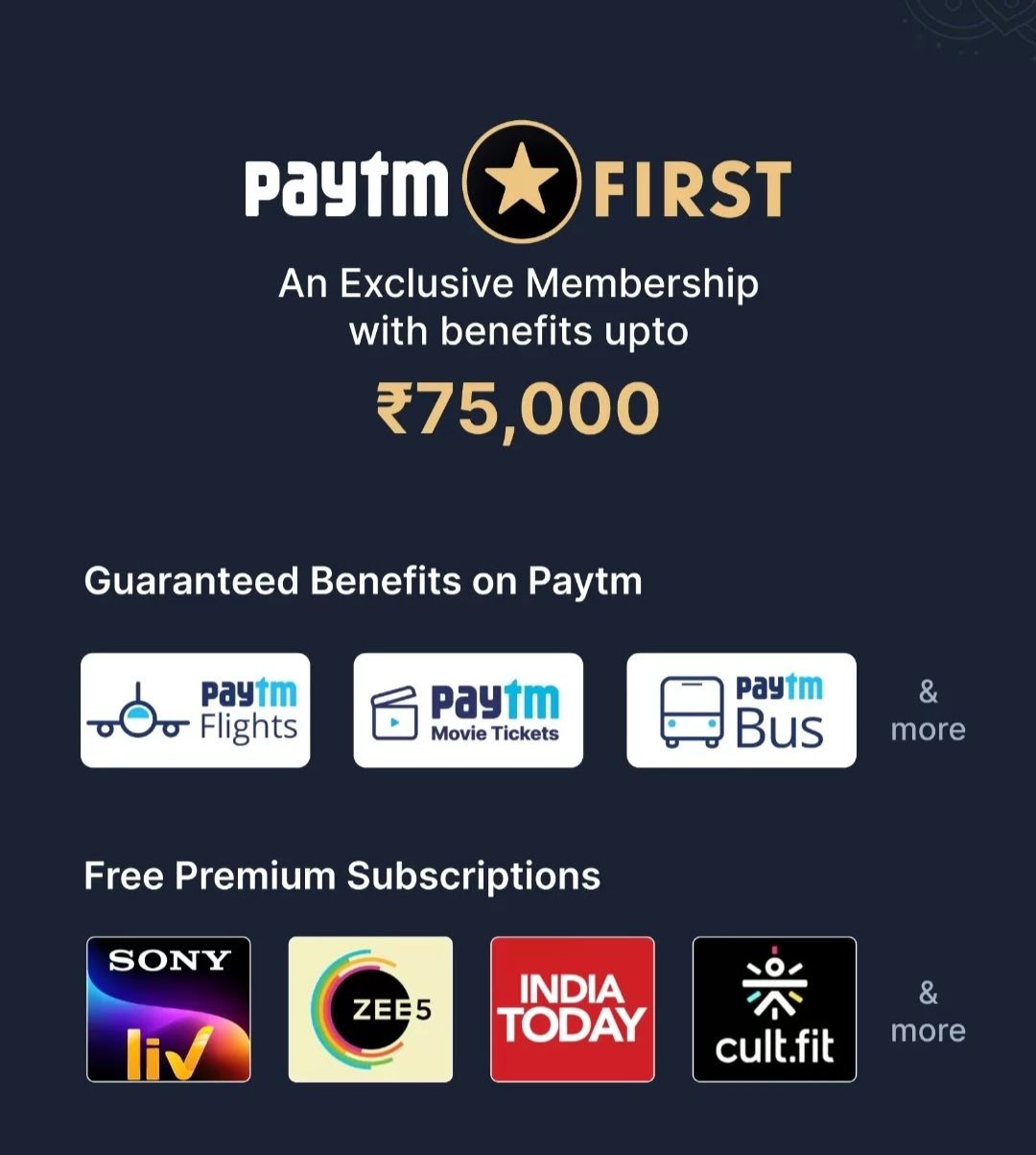 Sony Liv Subscription with Paytm First Membership