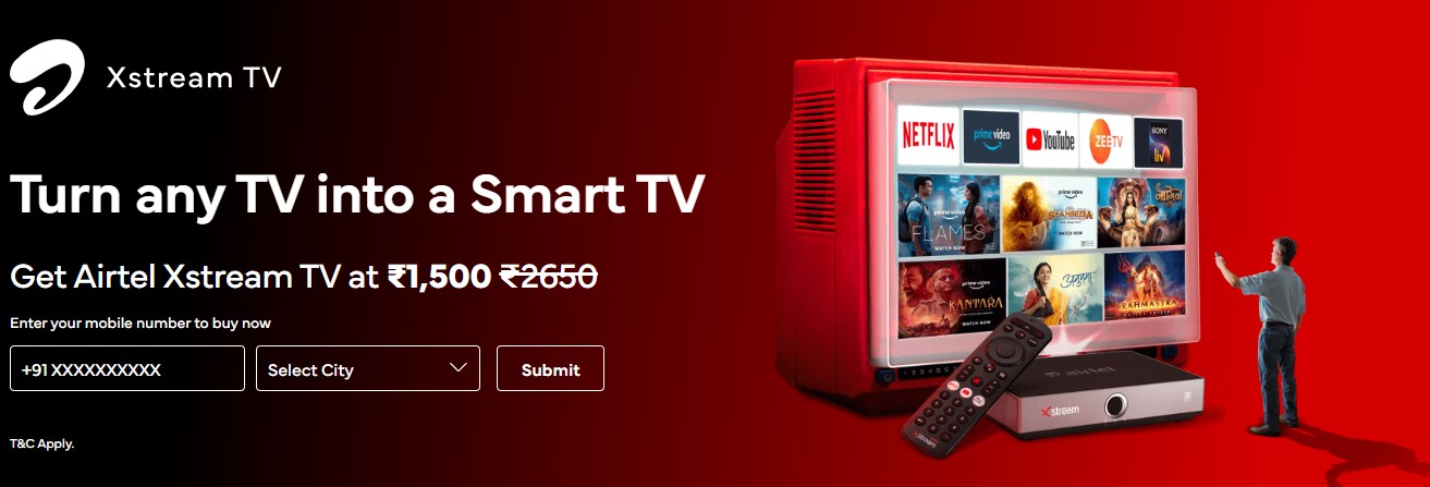 Sony LIV subscription with Airtel Xstreme