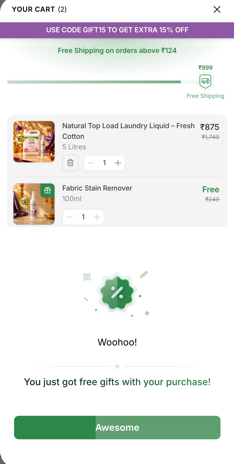 Koparo Top Load Laundry Liquid Offer