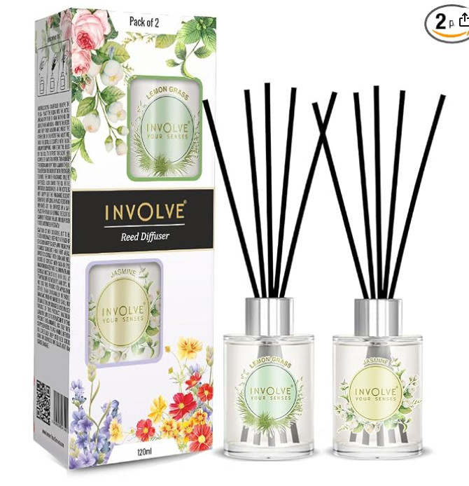 Pura Reed Diffuser Set - Lemongrass and Jasmine - 120 ml