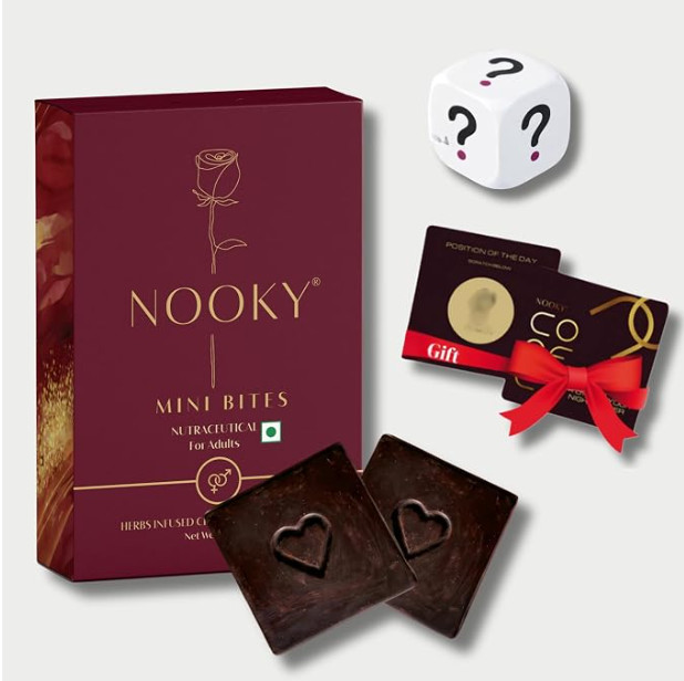 Premium Dark Chocolate Mini Bites with Dice Game for Couples