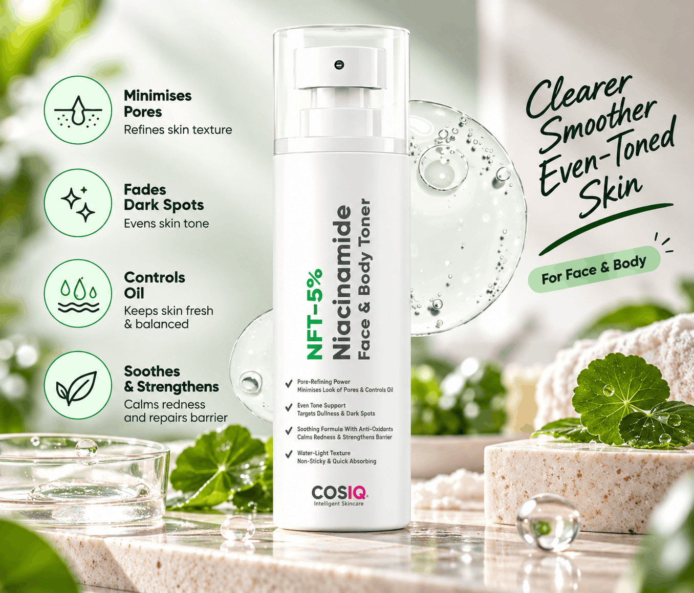 5% Niacinamide Face Toner for Oily, Acne-Prone Skin - 100 Ml
